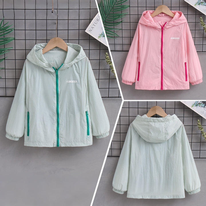 Damen nan ultraleichte Kapuzen-Nylonjacke mit UV-Schutz, winddichter Ausstattung und Reißverschlusstaschen Echo Archiv