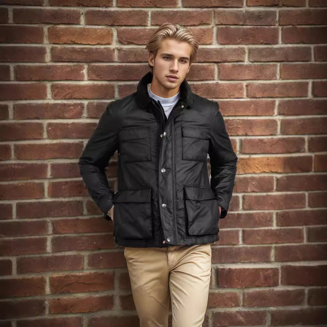 Herren funktionale Utility-Jacke mit praktischen Taschen Echoarchiv