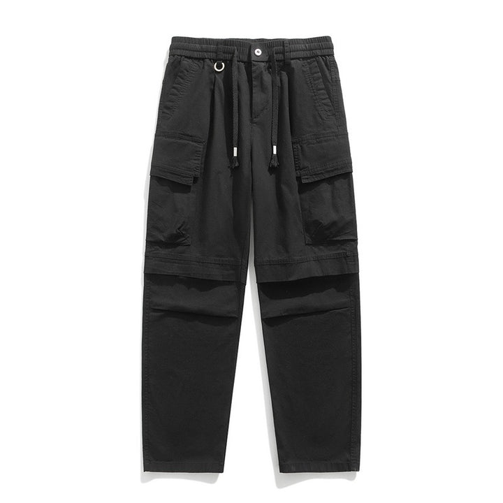 Herren Weite Tech-Cargo-Hose mit elastischem Tunnelzugbund und multifunktionalen Klapptaschen Echoarchiv
