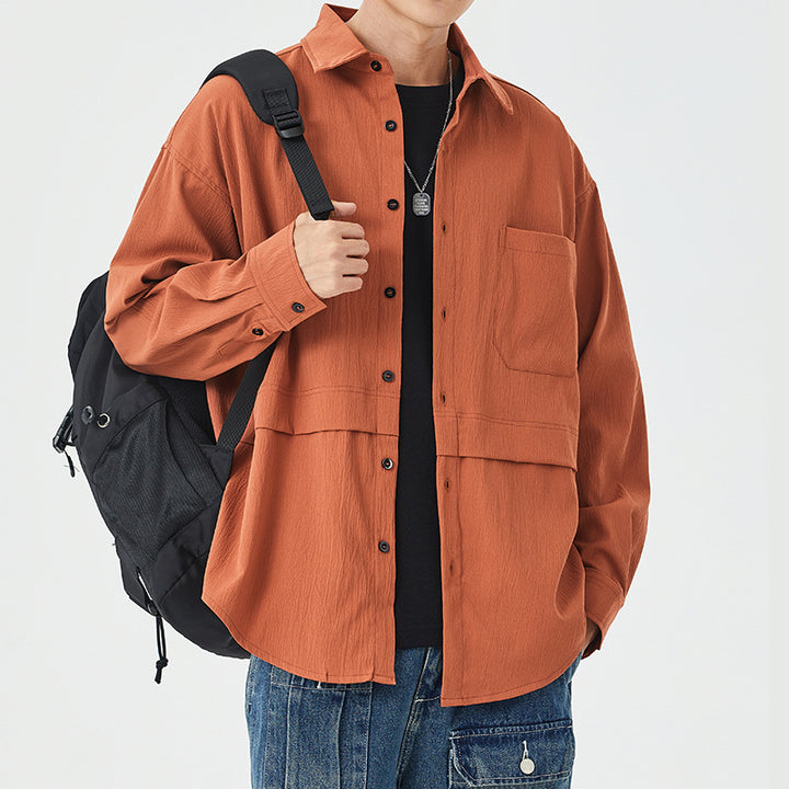 Herren lässige Hemdjacke mit praktischen Taschen Echoarchiv