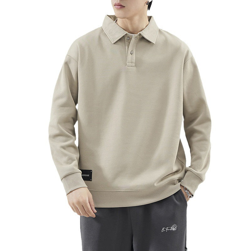 Herren lässiger Sweater mit Polokragen und hochwertigen Materialien Echoarchiv