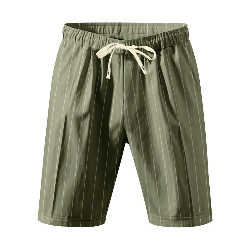 Herren Strandshorts mit Elastischem Bund und Stilvollem Streifenmuster Echoarchiv