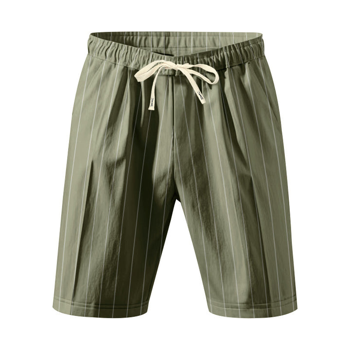 Herren Strandshorts mit Elastischem Bund und Stilvollem Streifenmuster Echoarchiv