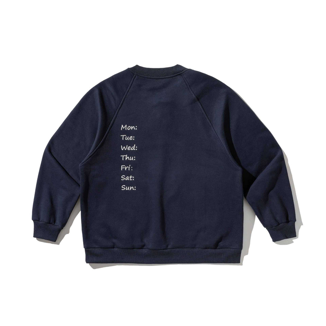 Herren Sweatshirt mit Knopfleiste im Henley‑Stil, Raglanärmeln und aufgesetzten Rundtaschen Echoarchiv