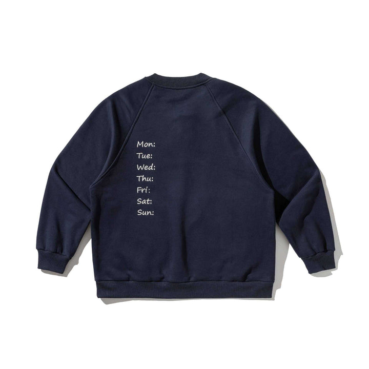 Herren Sweatshirt mit Knopfleiste im Henley‑Stil, Raglanärmeln und aufgesetzten Rundtaschen Echoarchiv