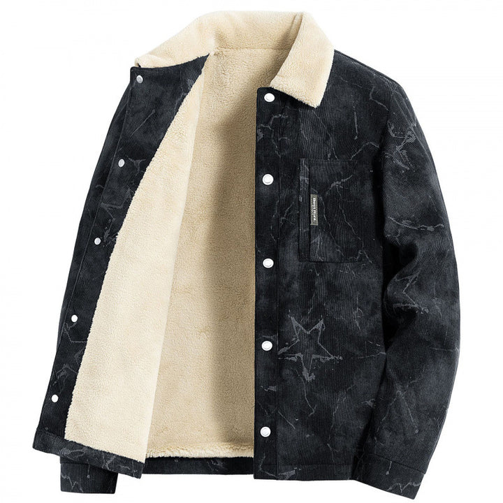 Herren Stylisches Cordjacke mit Teddyfutter Echo Archiv