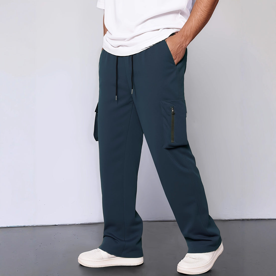 Herren Cargo-Hose mit funktionalen Taschen und verstellbarem Bund – Bravaro