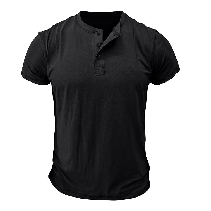 Herren Kurzarmshirt mit Knopfleiste und lässigem Design Echoarchiv