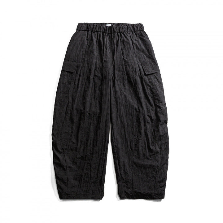 Unisex Weite Cropped Cargo-Hose mit elastischem Bund, Tunnelzug und aufgesetzten Taschen Echo Archiv
