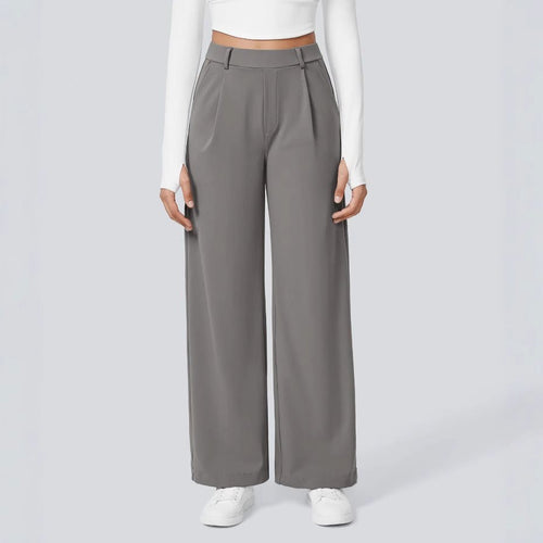 Damen Weite High‑Waist Palazzo‑Hose mit Bundfalten und Eingrifftaschen Echo Archiv