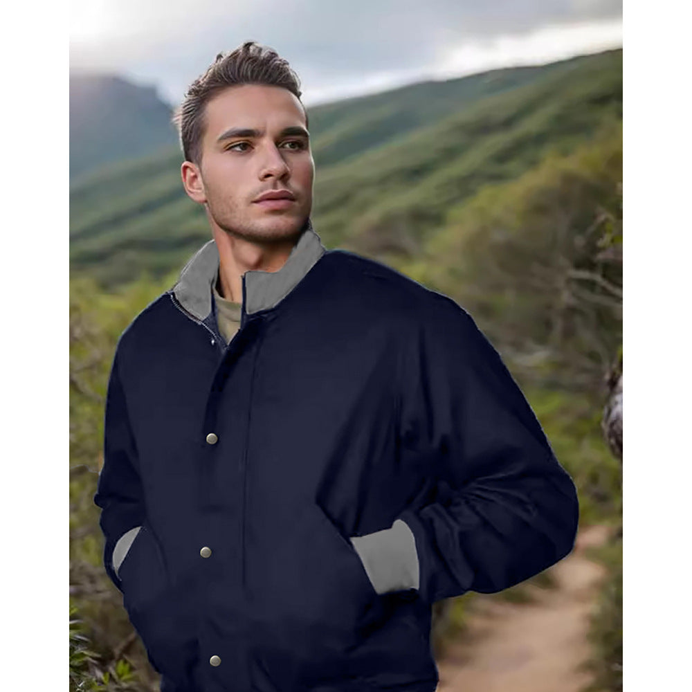 Herren Übergangsjacke mit hohem Kragen und praktischen Taschen Echoarchiv