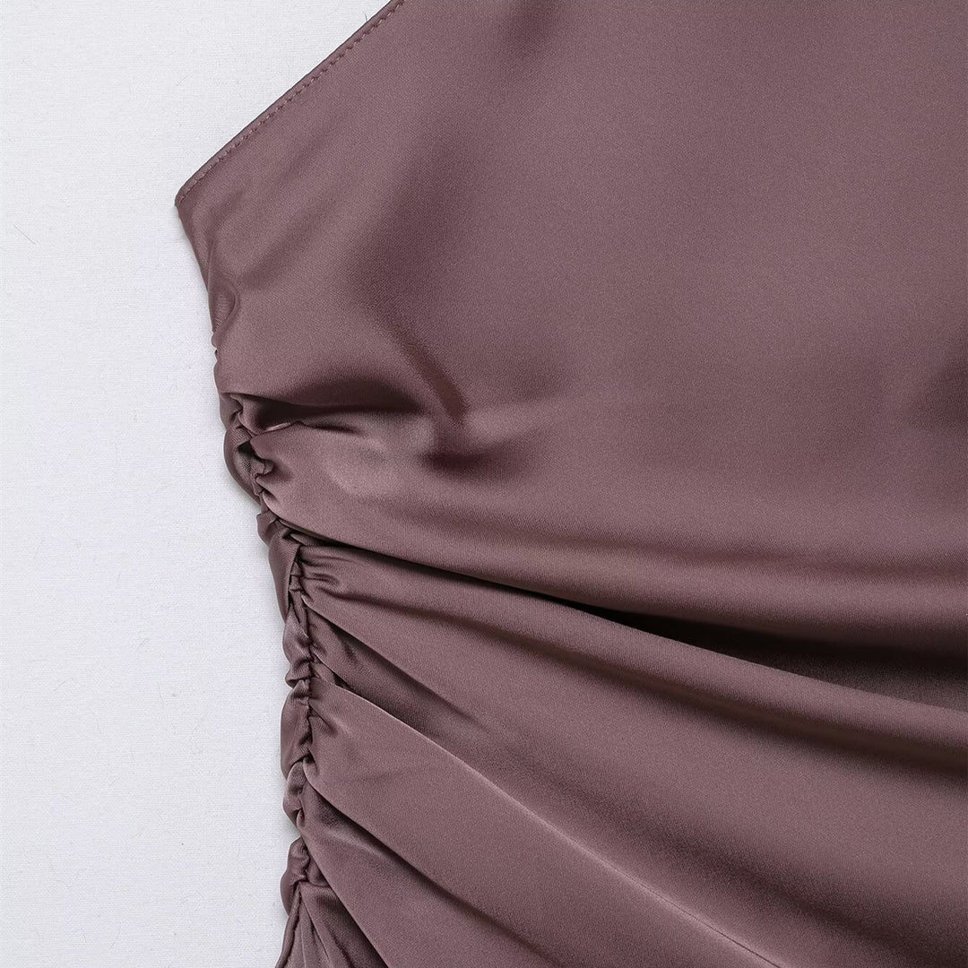 Damen asymmetrisches Top mit elegantem Halsschleifen-Design und Raffungen Echo Archiv