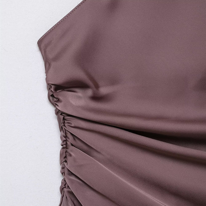 Damen asymmetrisches Top mit elegantem Halsschleifen-Design und Raffungen Echo Archiv