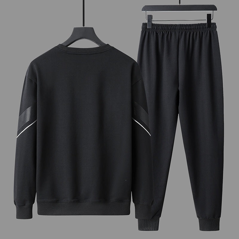 Herren Sportliches Freizeit-Trainingsset aus Sweatshirt & Jogginghose mit Reißverschlusstaschen Echo Archiv