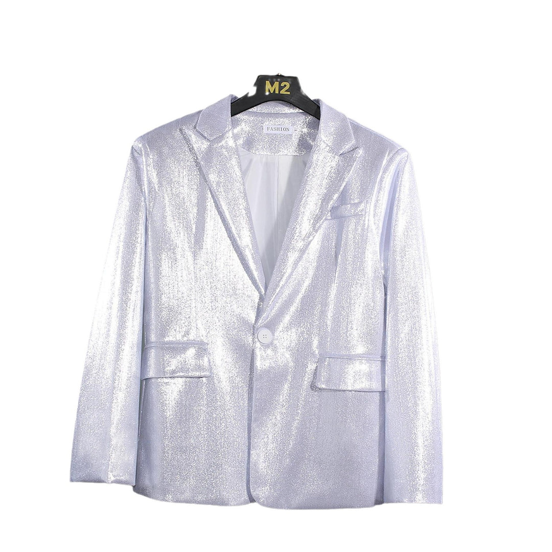 Herren schimmernder Blazer mit luxuriösem Obermaterial und klassischem Schnitt Echoarchiv
