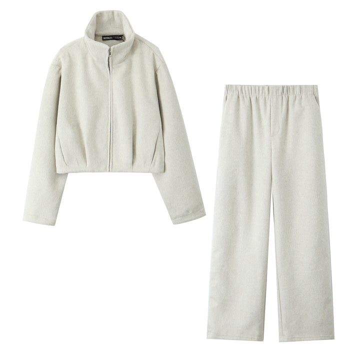 Damen Kastige Fleecejacke mit Stehkragen und verdecktem Reißverschluss Echo Archiv