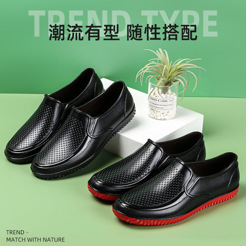 Herren Elegante perforierte Slip-On Halbschuhe mit rutschfester Profilsohle Echoarhiv