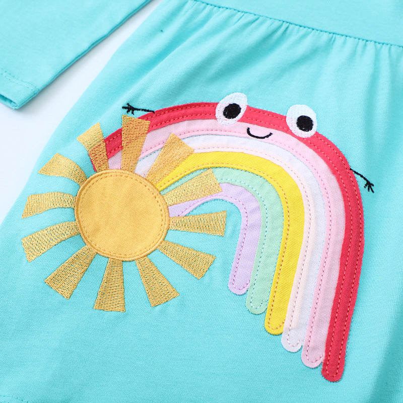 Mädchen Tüllkleid mit verspieltem Regenbogen-Motiv Echo Archiv