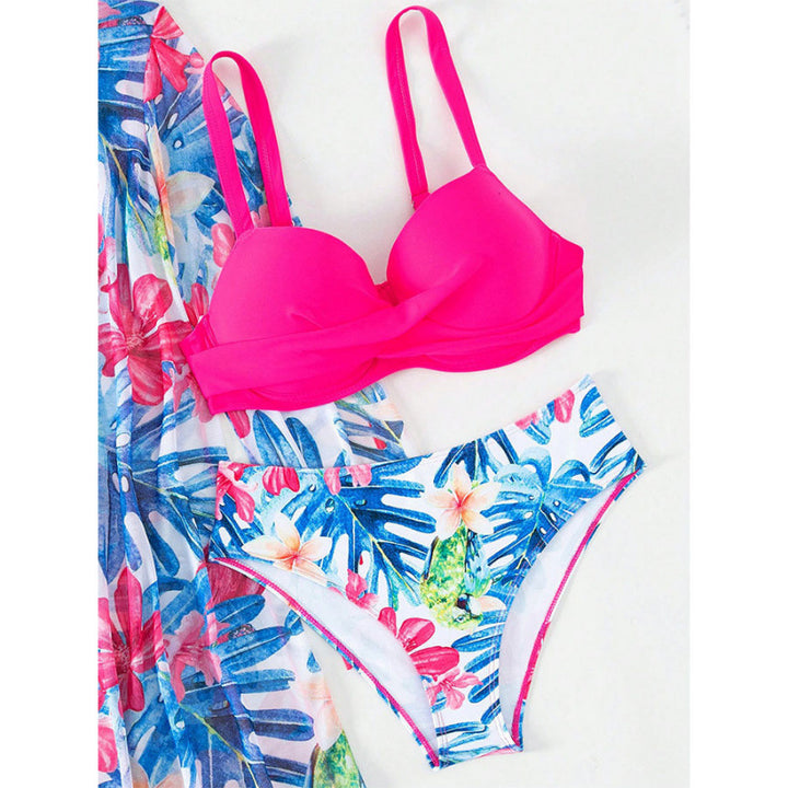 Damen Bikini-Set mit innovativem Design und floralem Print Echo Archiv