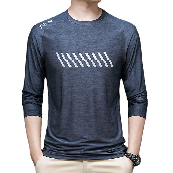 Herren sportliches Langarm-Funktionsshirt mit atmungsaktiven Einsätzen Echoarchiv