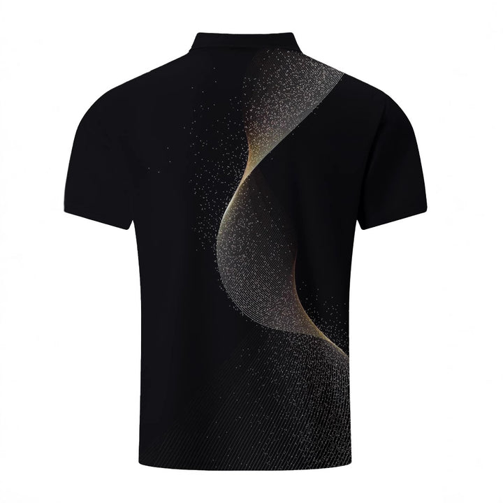Herren Kurzarm Poloshirt mit stilvollem Grafikdesign Echoarchiv