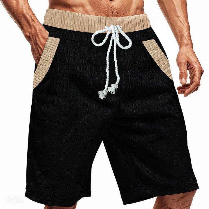 Herren Lässige Shorts mit elastischem Bund und seitlichen Taschen Echoarchiv