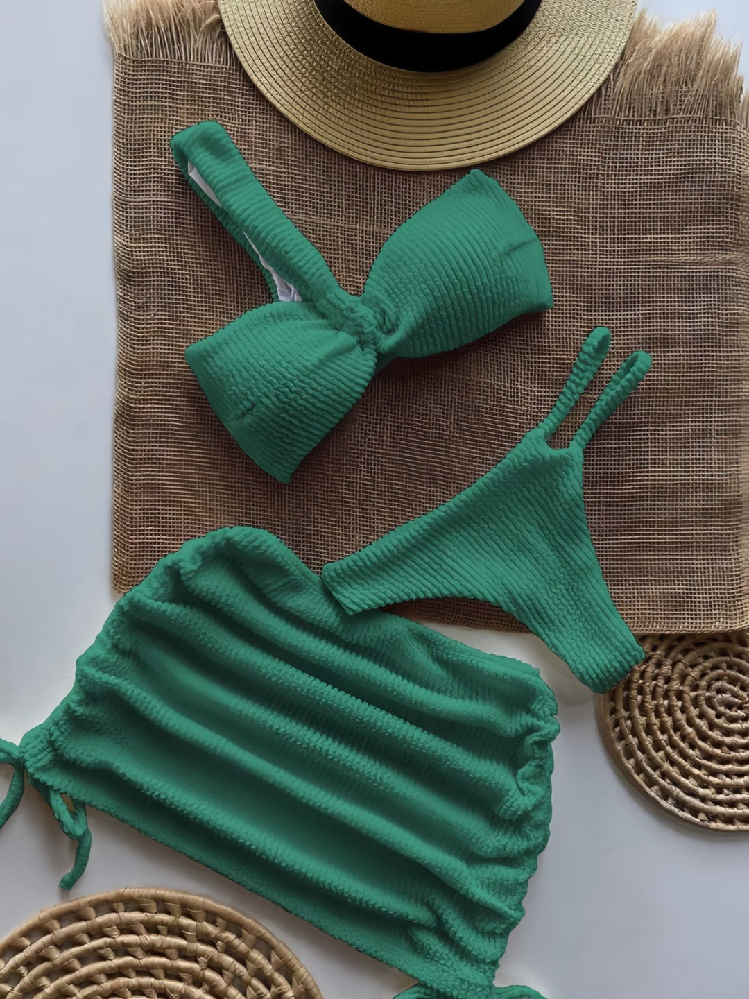 Damen Bandeau-Bikini-Set mit Raffungen Echo Archiv
