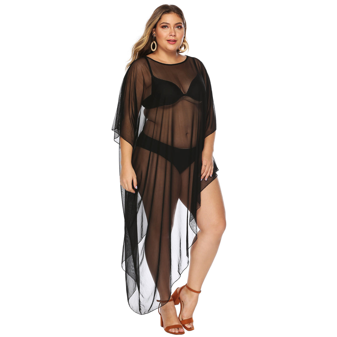 Damen eleganter Strandüberwurf aus leichtem Netzmaterial Echo Archiv