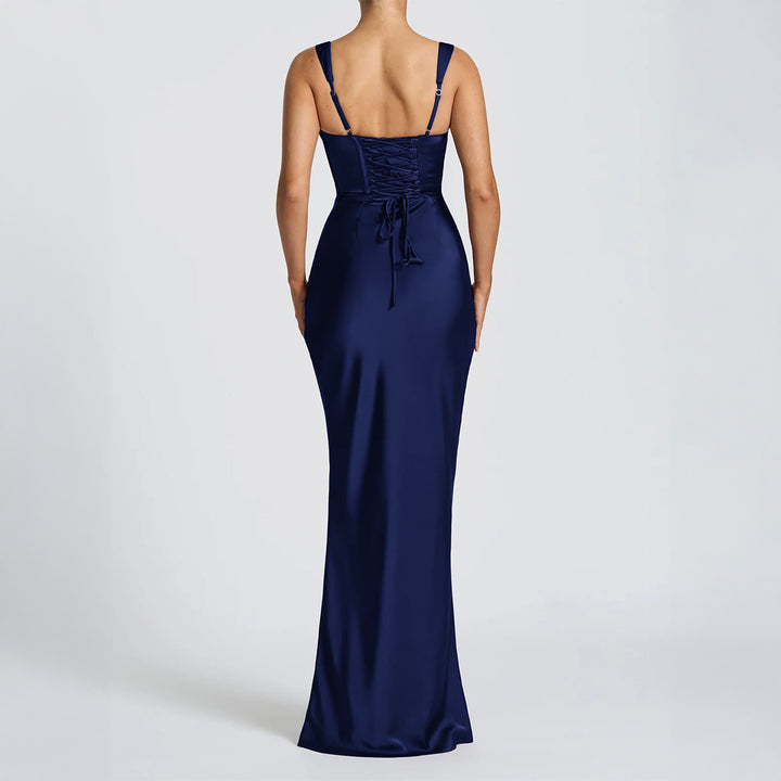 Damen Maxikleid mit elegantem Quadrat-Ausschnitt und figurformendem Design Echo Archiv