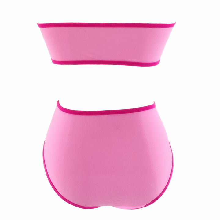 Damen Bandeau-Bikini mit hohem Bund und eleganten Akzenten Echo Archiv