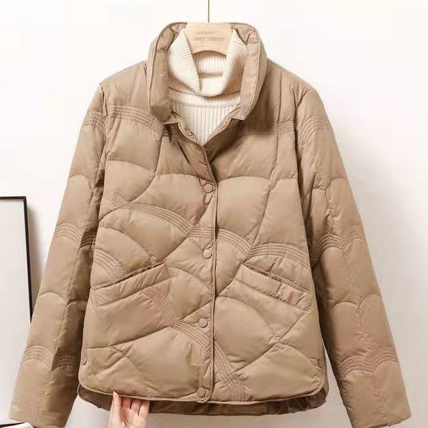 Damen Stepp-Thermo-Blouson mit hochgeschlossenem Kragen und dekorativer Wellensteppung Echoarchiv