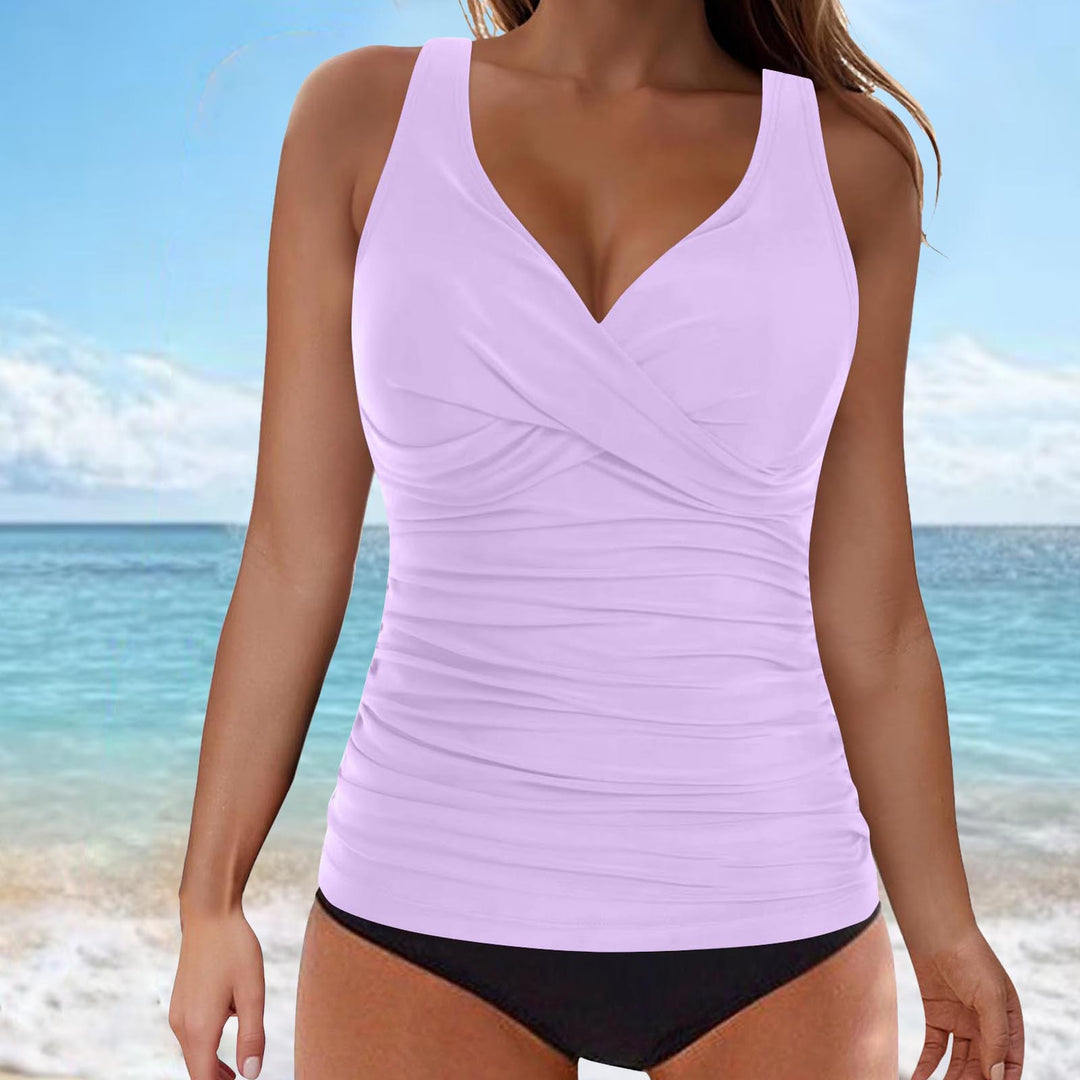 Damen elegantes Wickel-Badeoberteil mit Rüschen Echo Archiv