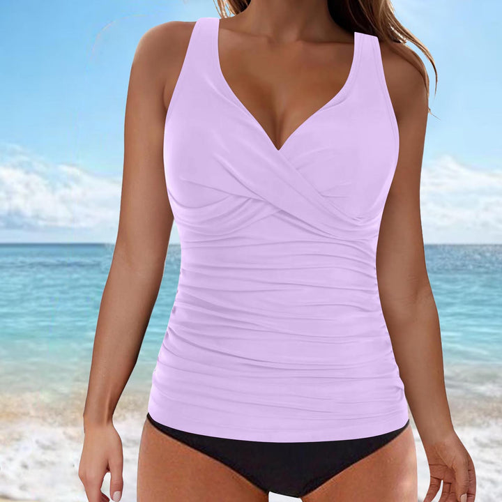 Damen elegantes Wickel-Badeoberteil mit Rüschen Echo Archiv