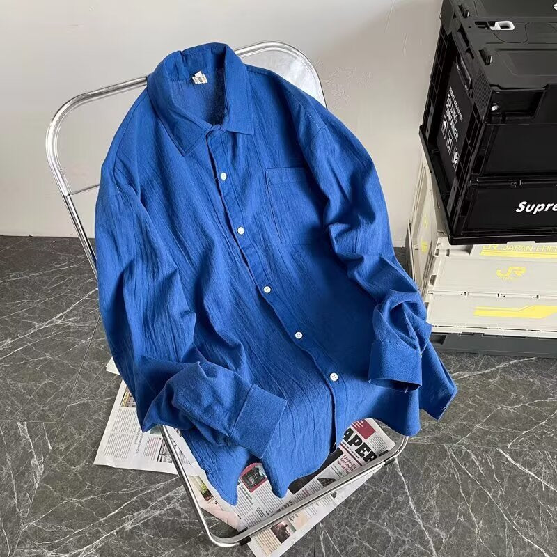 Herren Lässiges Hemd mit Brusttasche und Knopfleiste Echoarchiv