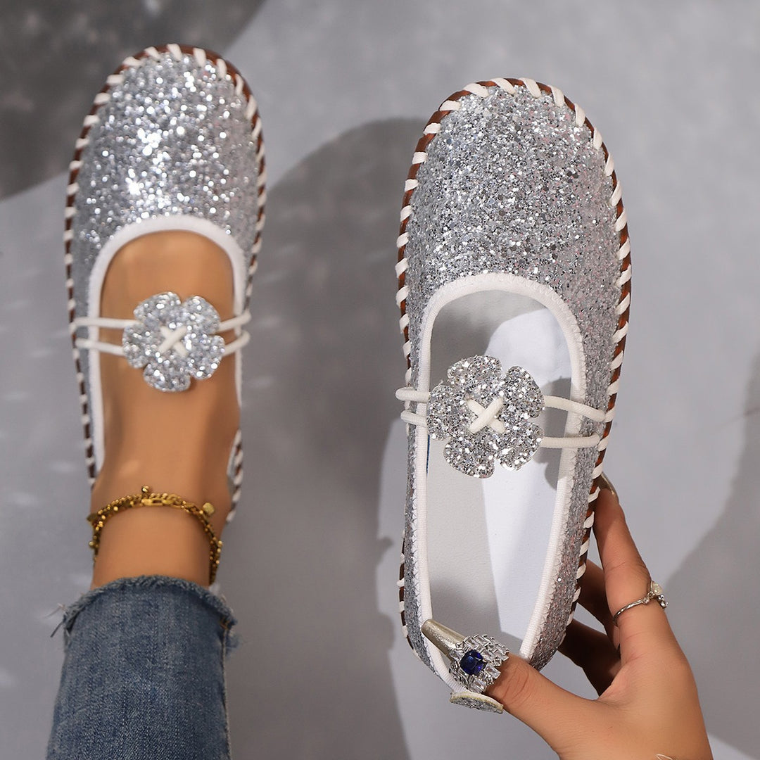 Damen nan flache Mokassin-Ballerina mit Paisley-Laserprint elastischem Kordelverschluss handgenähter Rahmennaht und flexibler profilter Laufsohle Echo Archiv