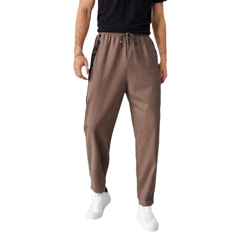 Herren lässige Freizeithose mit elastischem Bund und seitlichen Taschen Echoarchiv