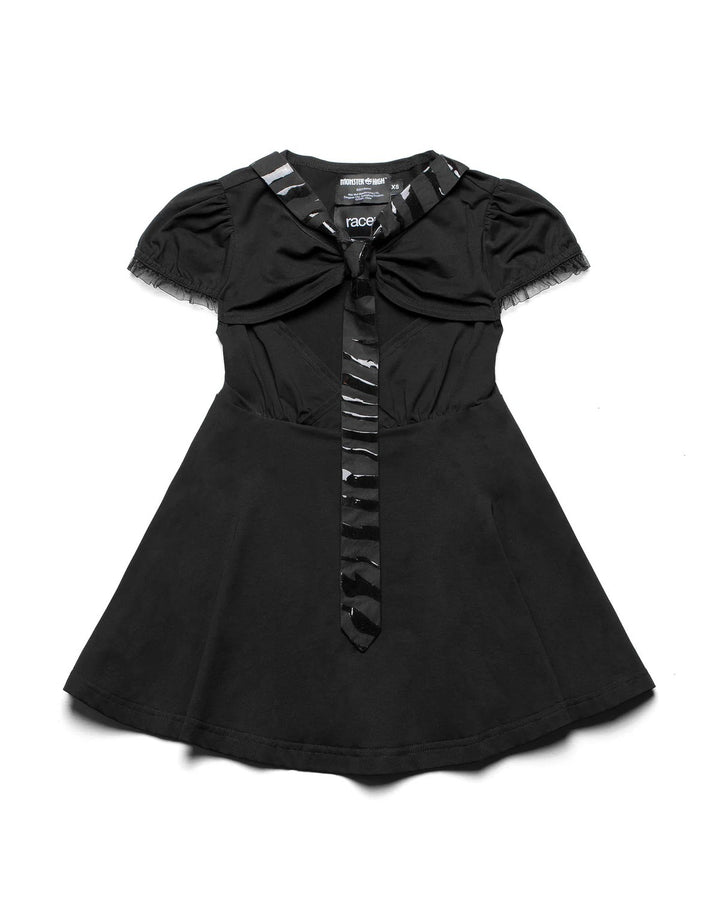 Damen verspieltes Kleid mit großem Kragen und tailliertem Design Echo Archiv