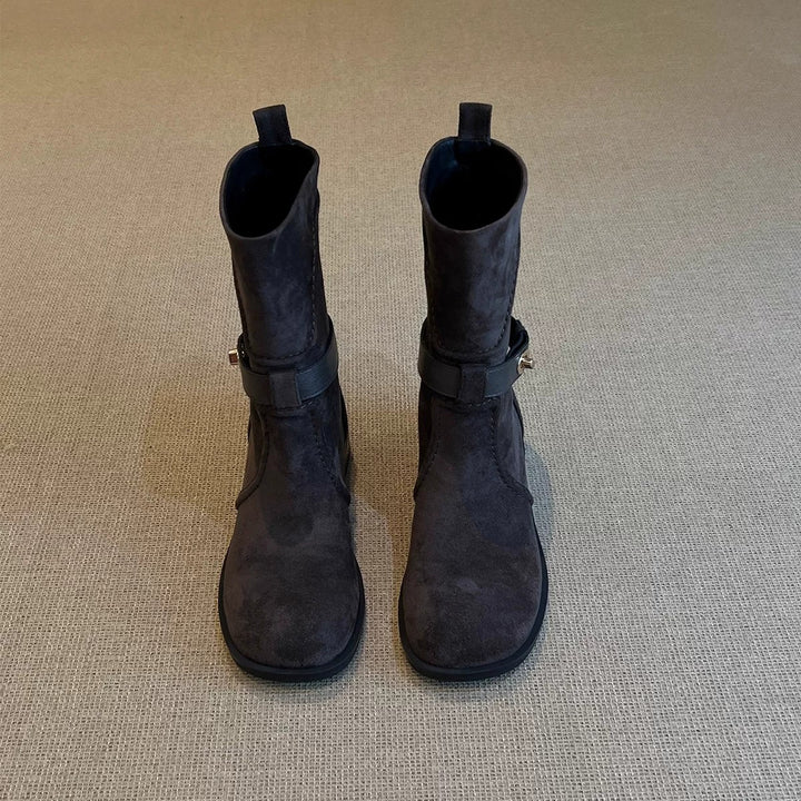 Damen Modische Stiefel mit dekorativem Riemen Echo Archiv