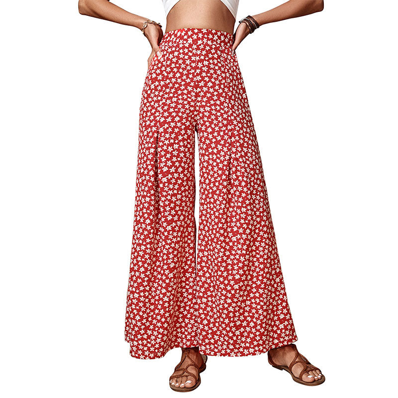 Damen Weite Palazzo-Hose mit floralem Muster Echo Archiv