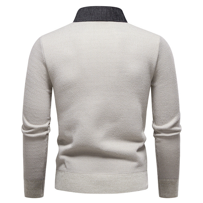 Herren modischer Pullover mit modernem Kragen und hochwertigem Material Echoarchiv
