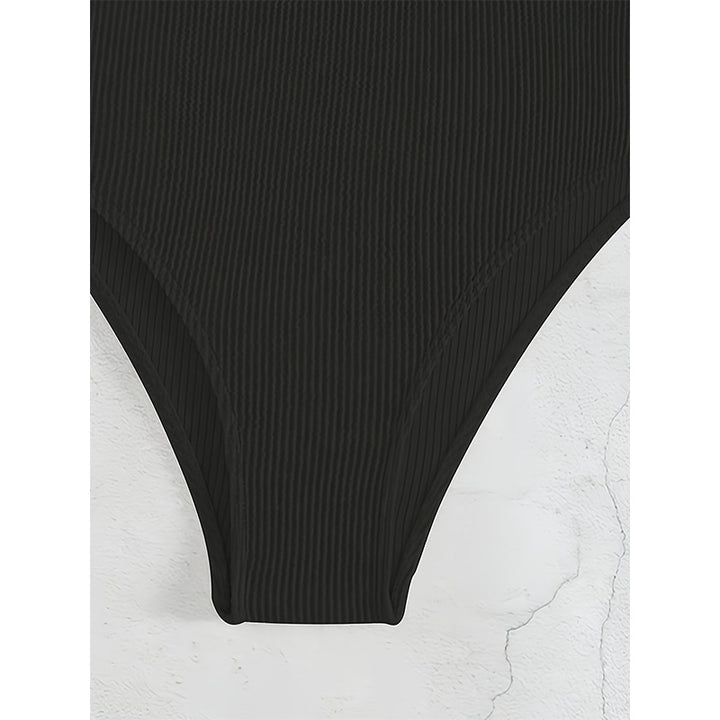 Damen Einteiler Badeanzug mit modischem V-Ausschnitt und romantischem Ringdetail Echo Archiv