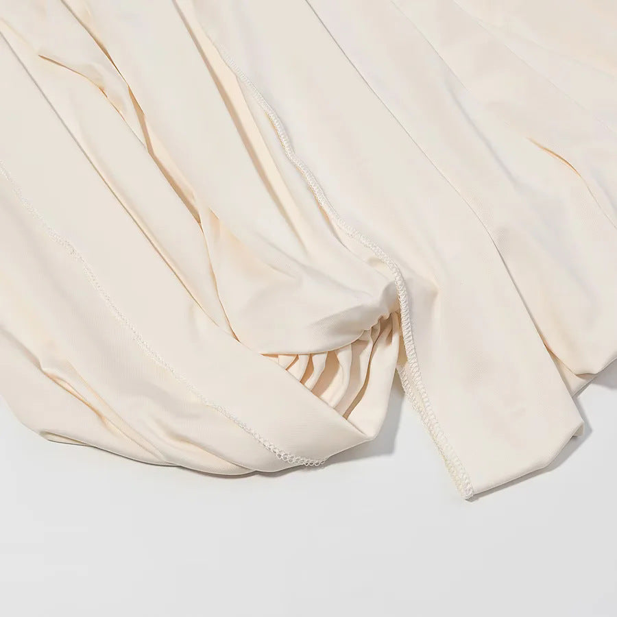 Damen nan plissiertes Cape-Top mit weitem Fall, langen Ärmelschlitzen und elastischem Rundhalsausschnitt Echo Archiv