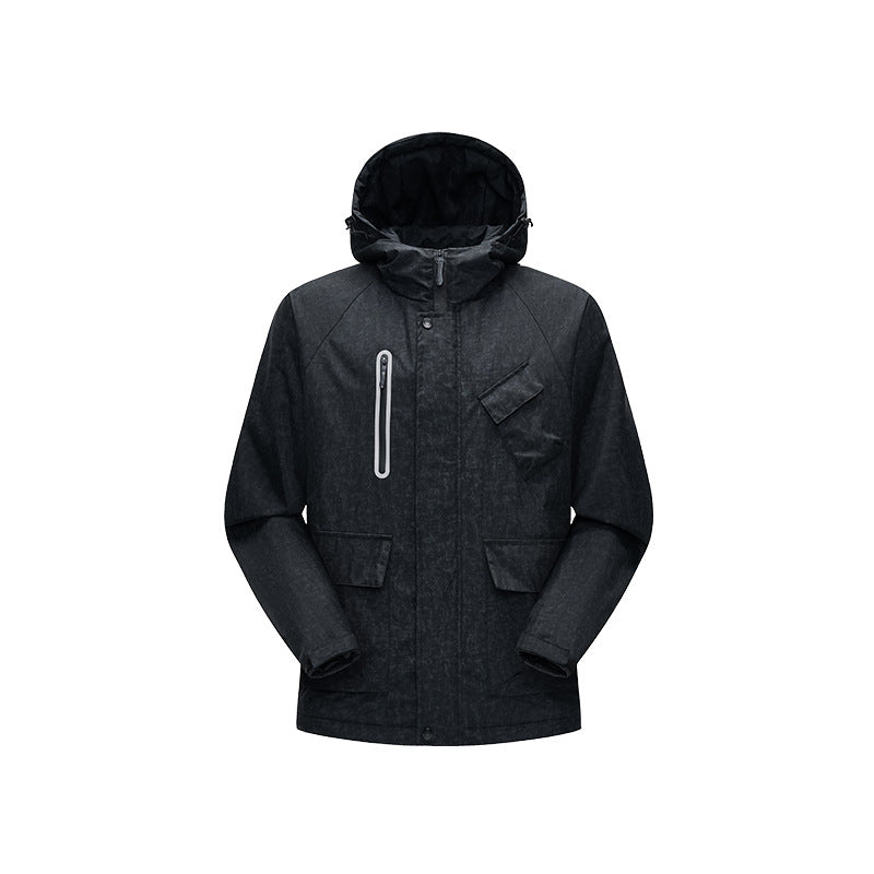 Herren Urban-Technical Field-Parka mit hochschließendem Kragen, schräge Brustpatte und verdeckten Reißverschlüssen Echo Archiv