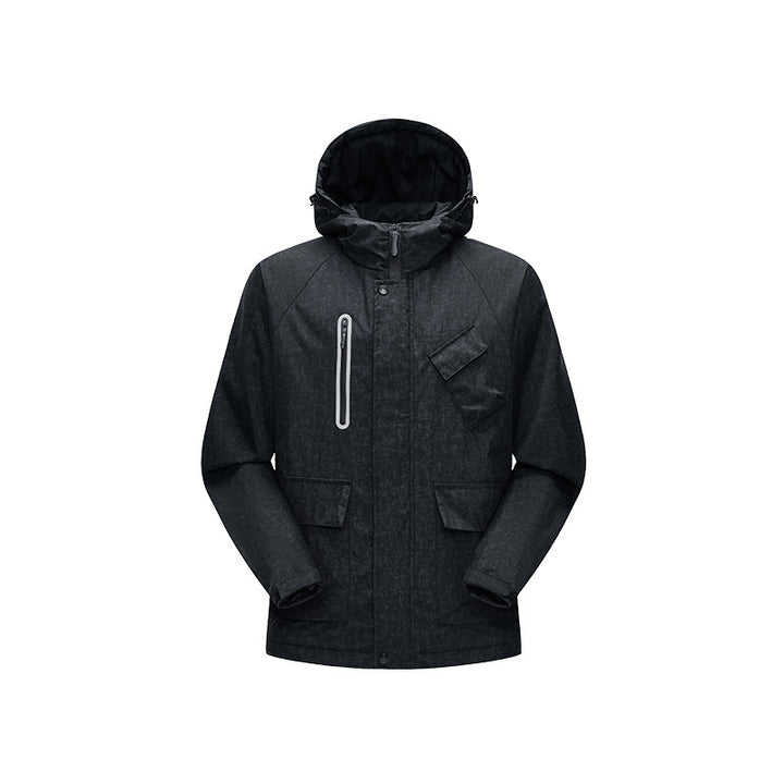 Herren Urban-Technical Field-Parka mit hochschließendem Kragen, schräge Brustpatte und verdeckten Reißverschlüssen Echo Archiv