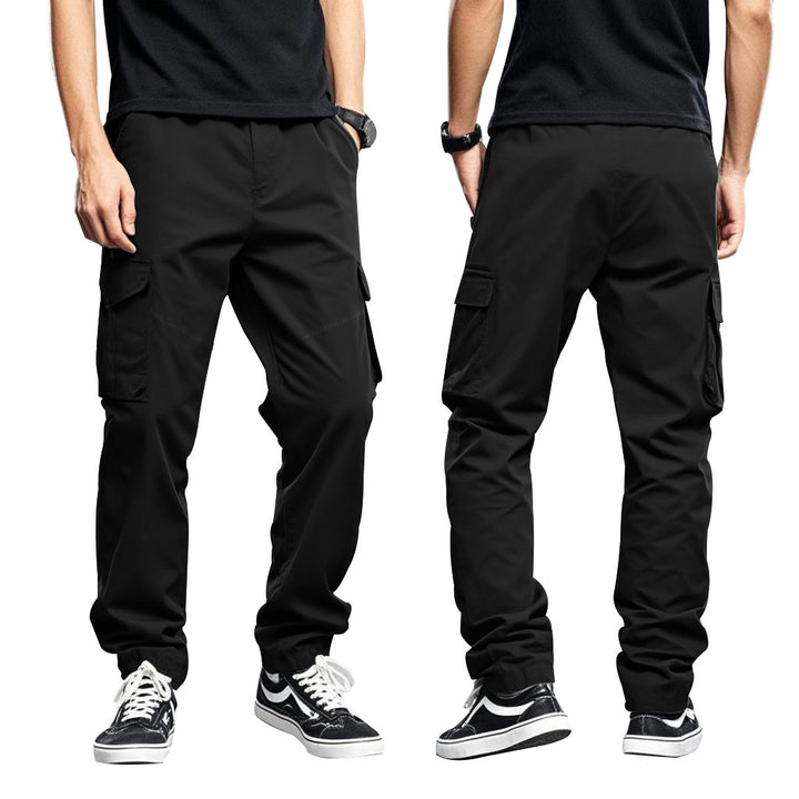 Herren funktionale Cargo-Hose mit mehreren Taschen und elastischem Bund Echoarchiv