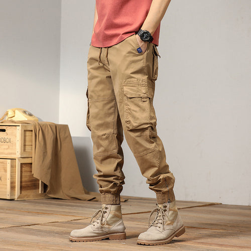 Herren vielseitige Maxcargo-Hose im urbanen Stil mit elastischem Bund und mehreren Taschen Echoarchiv