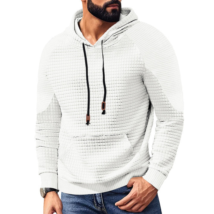Herren Kapuzenpullover mit strukturierter Oberfläche und praktischer Kängurutasche Echoarchiv