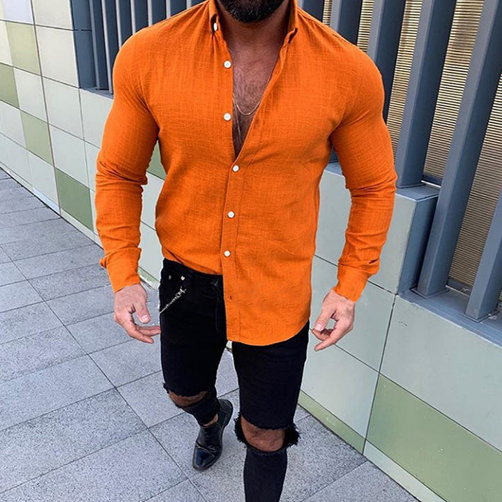 Herren elegante Langarmhemd Echoarchiv