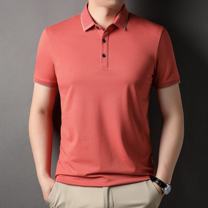 Herren Poloshirt mit feinem Piqué-Gewebe und kontrastierendem Kragen Echoarchiv