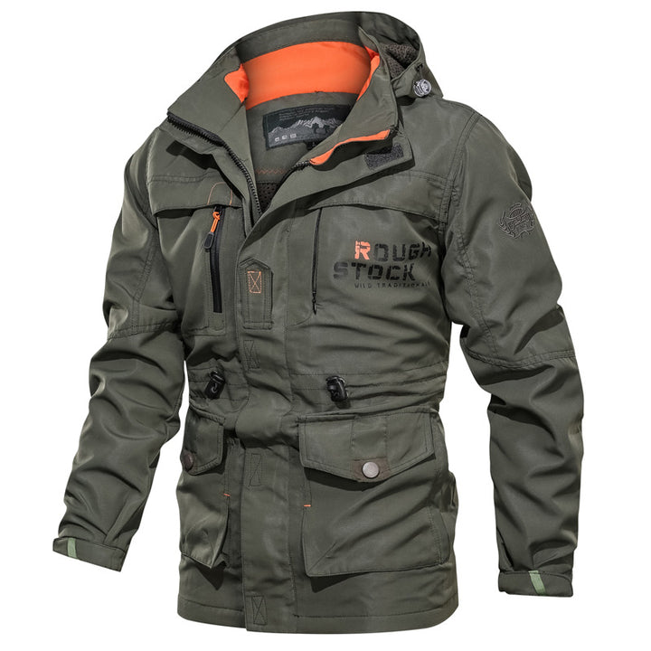 Herren nan wasserfeste und winddichte Outdoorparka mit abnehmbarer Kapuze Echo Archiv